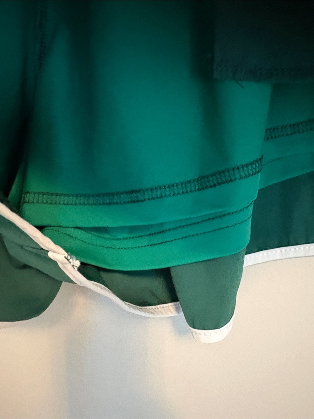 QUEEN OF SPARKLES Green Athletic Shorts with White Trim and Gold Side Stripe - Picture 5 of 8